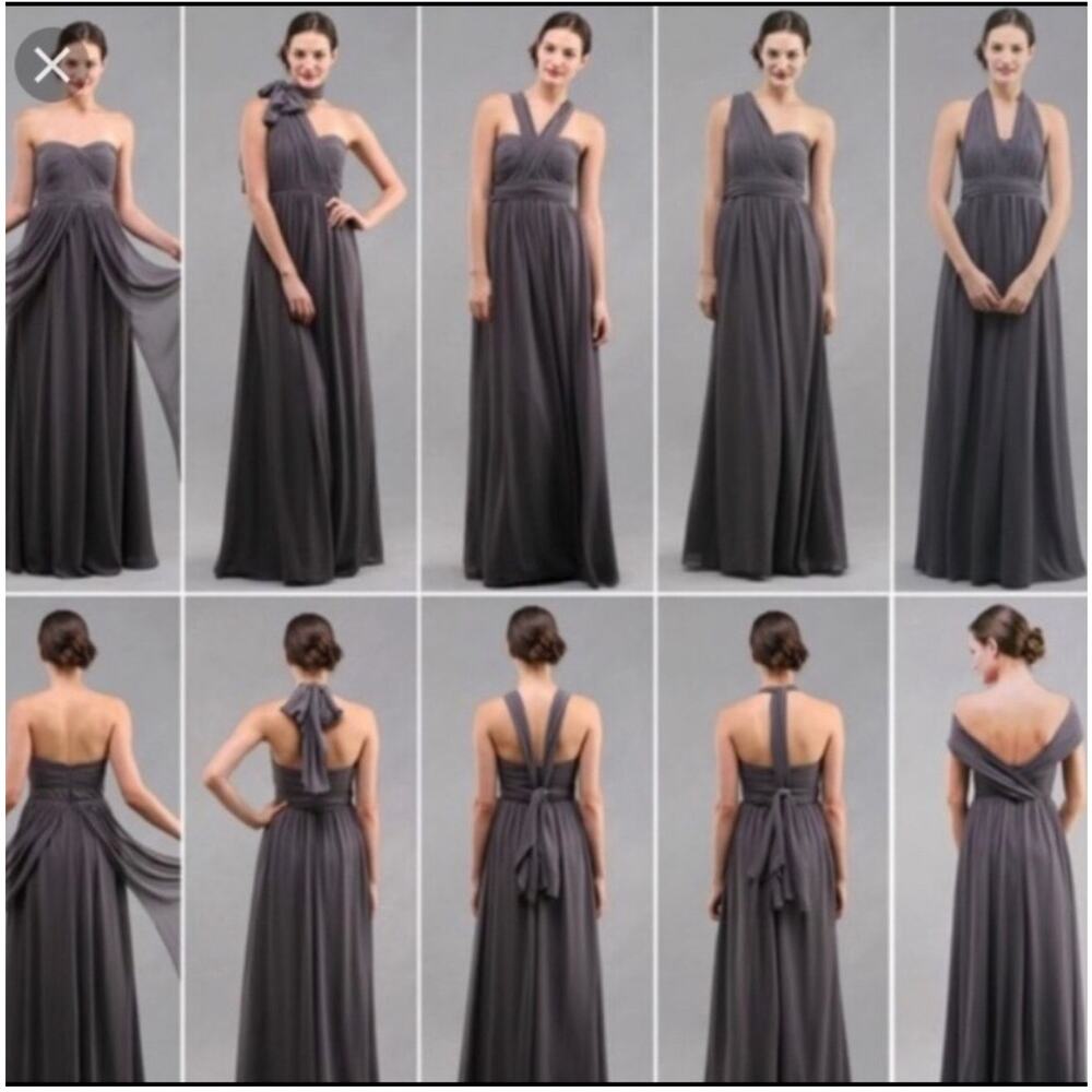 Jenny Yoo Annabelle 2010s Convertible Blush Tulle Bridesmaid Dress Size 6